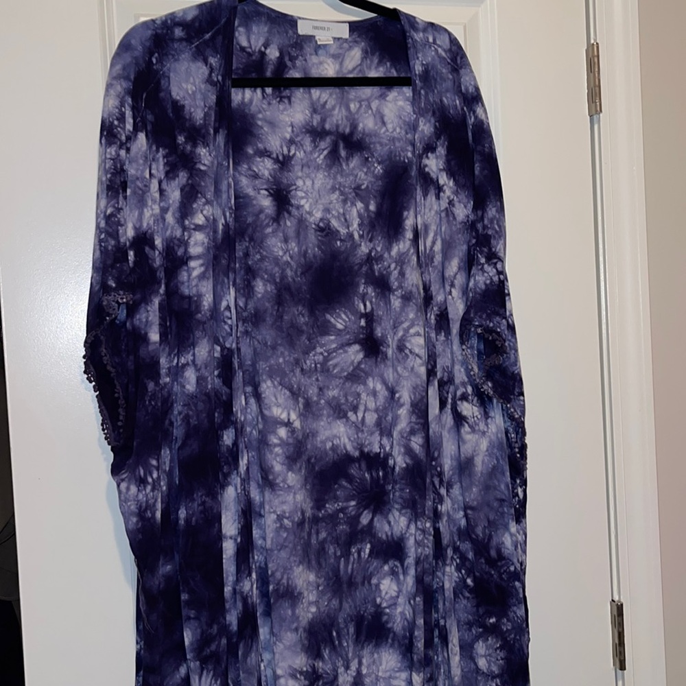 Blue Tie-dye Top